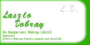 laszlo dobray business card