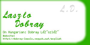 laszlo dobray business card